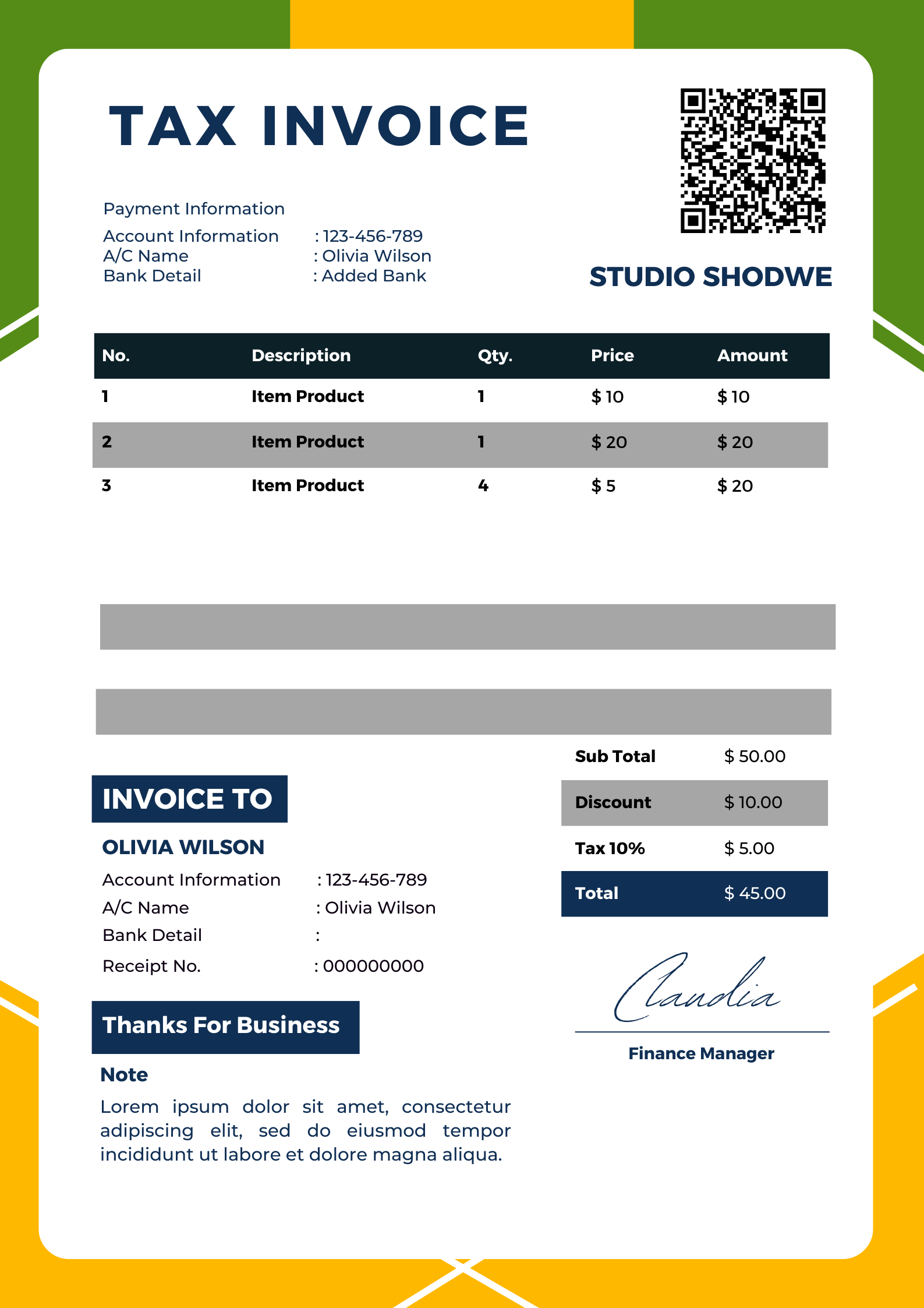 Fisca Tax invoice 1